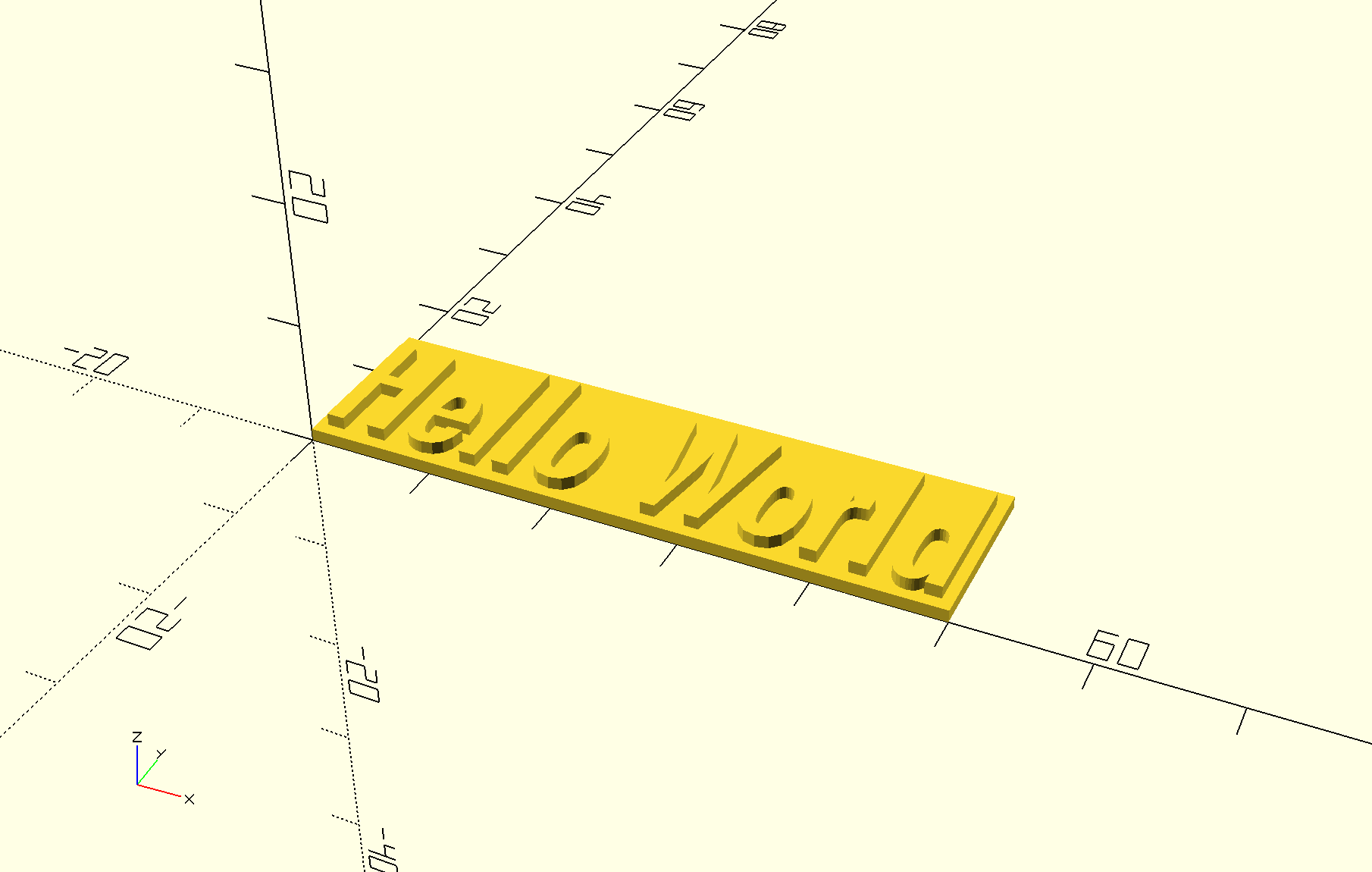 3D Modeled Text Example